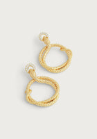 Anabel Aram Serpent Holding Ring Hoop Earrings