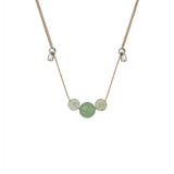 &Livy HyeVibe Multi Gemstones Necklace - Aventurine on Silver