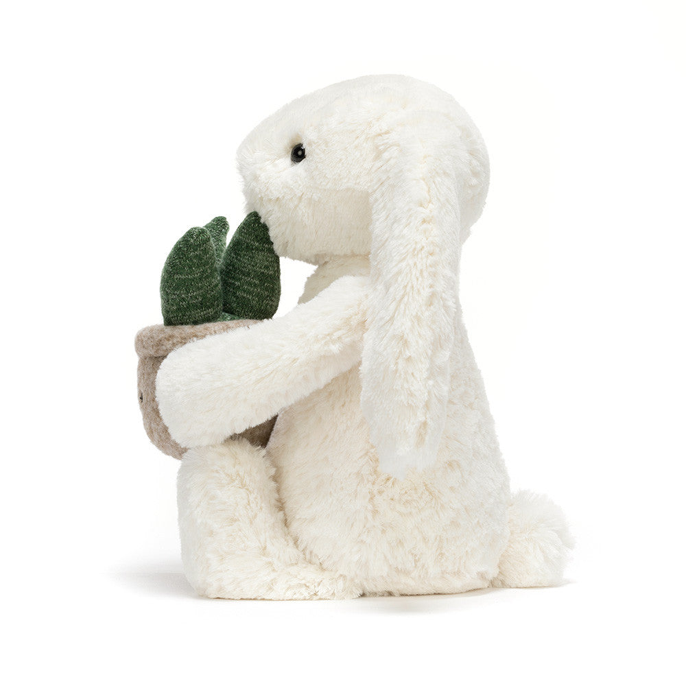 Jellycat Cream Bunny with Plant – DazzleUSA