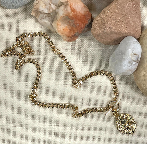 Iishii Designs Gold Filled Lion Head Pendant Drop Necklace