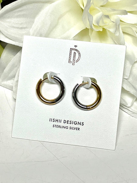 Iishii Designs Two-Tone Hoop Earring
