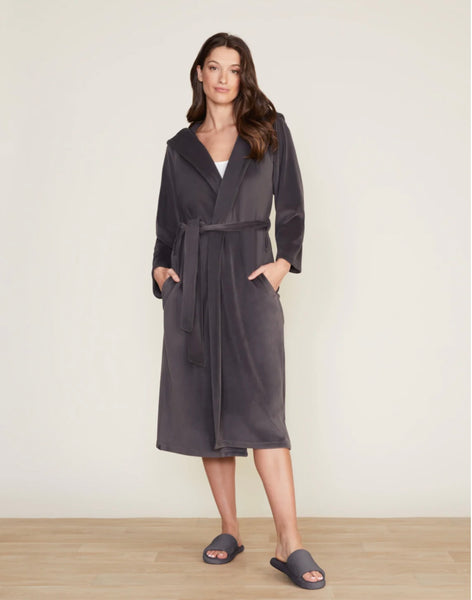 Barefoot Dreams LuxeChic® Hooded Robe in Carbon