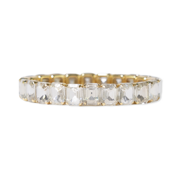 Ink + Alloy Etta Small Stretch Prism Bracelet in Clear