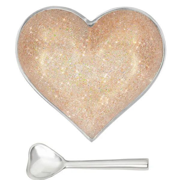 Inspired Generations Happy Sparkly Gold Heart with Heart Spoon