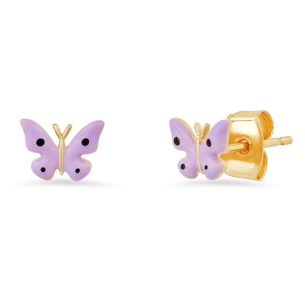 Tai Lavender Butterfly Post Earing