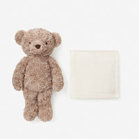 Elegant Baby Swirl Bear Bedtime Huggie Plush Toy and Blanket