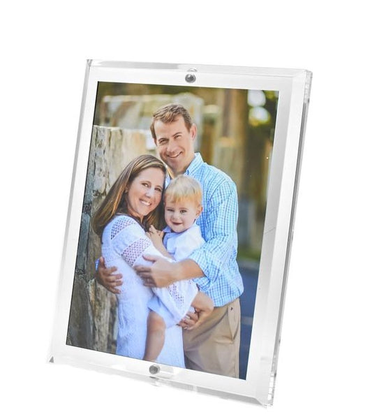 Tara Wilson Beveled Clear Lucite Picture Frame 5x7