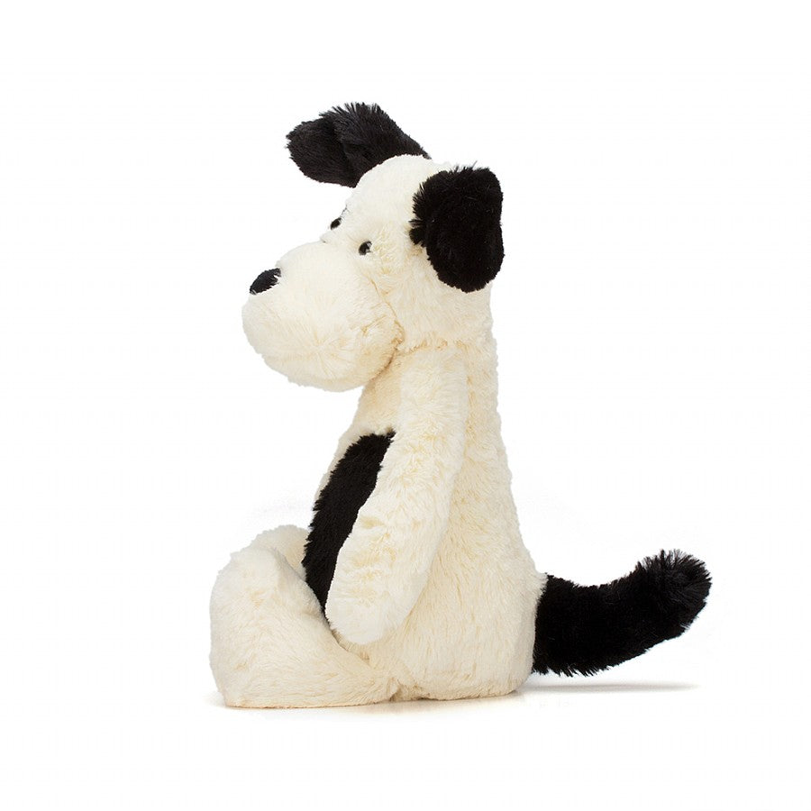 Jellycat Bashful Rufferty Black and Cream Puppy Original – DazzleUSA