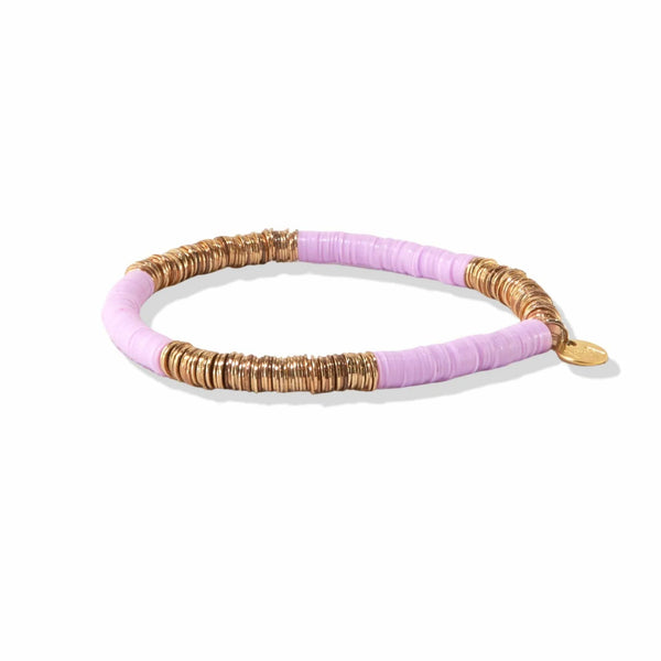 Ink + Alloy Grace Lilac and Gold Sequin Stretch Bracelet