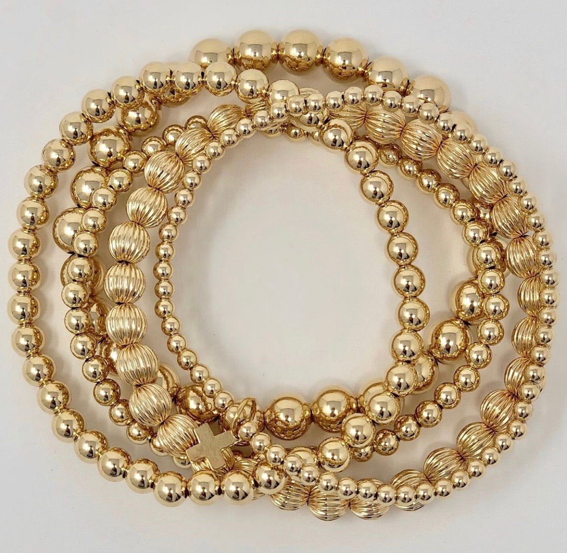 Purpose Gold 4mm Bead Bracelet / Enewton