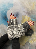 Reversible Faux Fur Fingerless Gloves