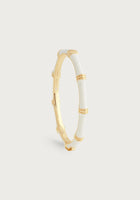 Anabel Aram Bamboo Hinged Bangle in Creme