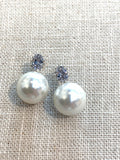 Theia Elle CZ Stud with Pearl Drop Earring