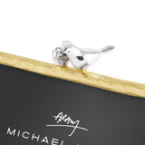 Michael Aram Lovebirds Silver and Gold 4"x6" Picture Frame