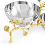 Michael Aram Lovebirds Silver and Gold Double Dish
