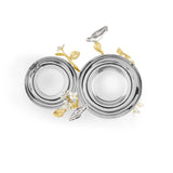 Michael Aram Lovebirds Silver and Gold Double Dish