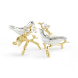 Michael Aram Lovebirds Silver & Gold Pair Decorative Object (2 pc set)