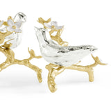 Michael Aram Lovebirds Silver & Gold Pair Decorative Object (2 pc set)