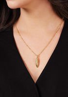 Anabel Aram Feather Small Pendant Necklace