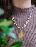 Idlewild Everyday Adeline French Medal Necklace