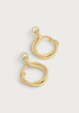Anabel Aram Serpent Holding Ring Hoop Earrings