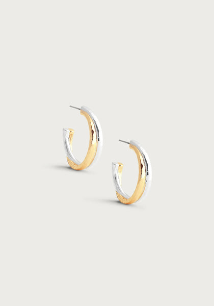 Anabel Aram Farrier Mixed Metal Hoop Earring