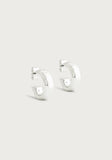 Anabel Aram Farrier Huggie Hoop Earrings in Silver