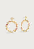 Anabel Aram Wildflower Gathered Hoop Earring