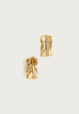 Anabel Aram Feather Small Pave Hoop Earrings