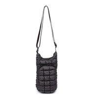 Sol and Selene Let it Flow - Quilted Nylon Puffer Crossbody Handbag in Carbon