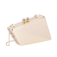 Metallic Chrome Asymmetrical Clutch