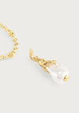 Anabel Aram Milos Beaded Necklace in Turquoise with Pearl Charm
