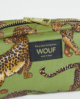 Wouf Makeup Bag in Olive Leopard