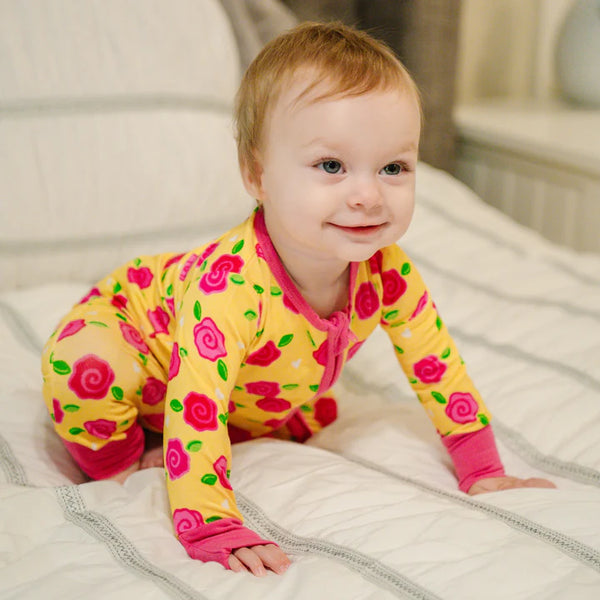 Margo Rebecca Zippered One Piece Pajama in Rosie Posie