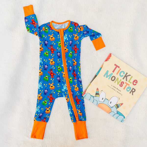 Margo Rebecca Zippered One Piece Pajama in Monster Mash
