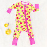 Margo Rebecca Zippered One Piece Pajama in Rosie Posie
