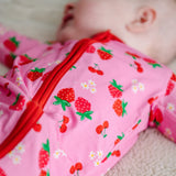 Margo Rebecca Zippered One Piece Pajama in Strawberry Fields