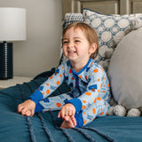 Margo Rebecca Zippered One Piece Pajama in Hoops and Dreams