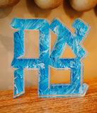 Margo Rebecca Acrylic Large Ahava in Textured Blue