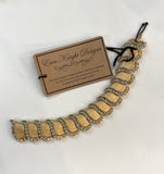 Erin Knight Designs Vintage Brushed Gold and Rhinestone Bracelet