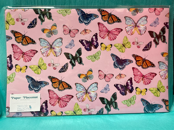 Taylor Paladino Pink Butterflies Placemats