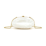 Shell Oval hard Case Clutch or Shoulder Handbag
