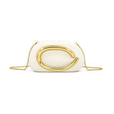 Front Handle Oval Evening Bag