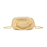 Front Handle Oval Evening Bag