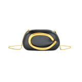Front Handle Oval Evening Bag