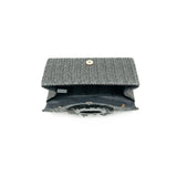 Straw Clutch with Circle Accent
