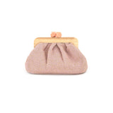 Raffia Wood Top Bag