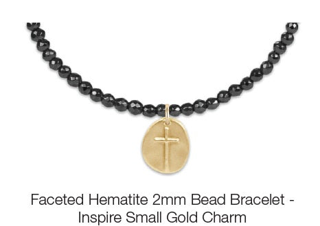 Enewton Faceted Hematite 2mm Bead Bracelet - Inspire Small Gold