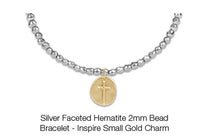 Enewton Faceted Silver Hematite 2mm Bead Bracelet - Inspire Small Gold