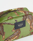 Wouf Toiletry Bag in Olive Leopard